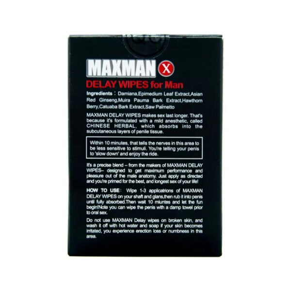 Max men Men Delay Wipes for Time - Image 3